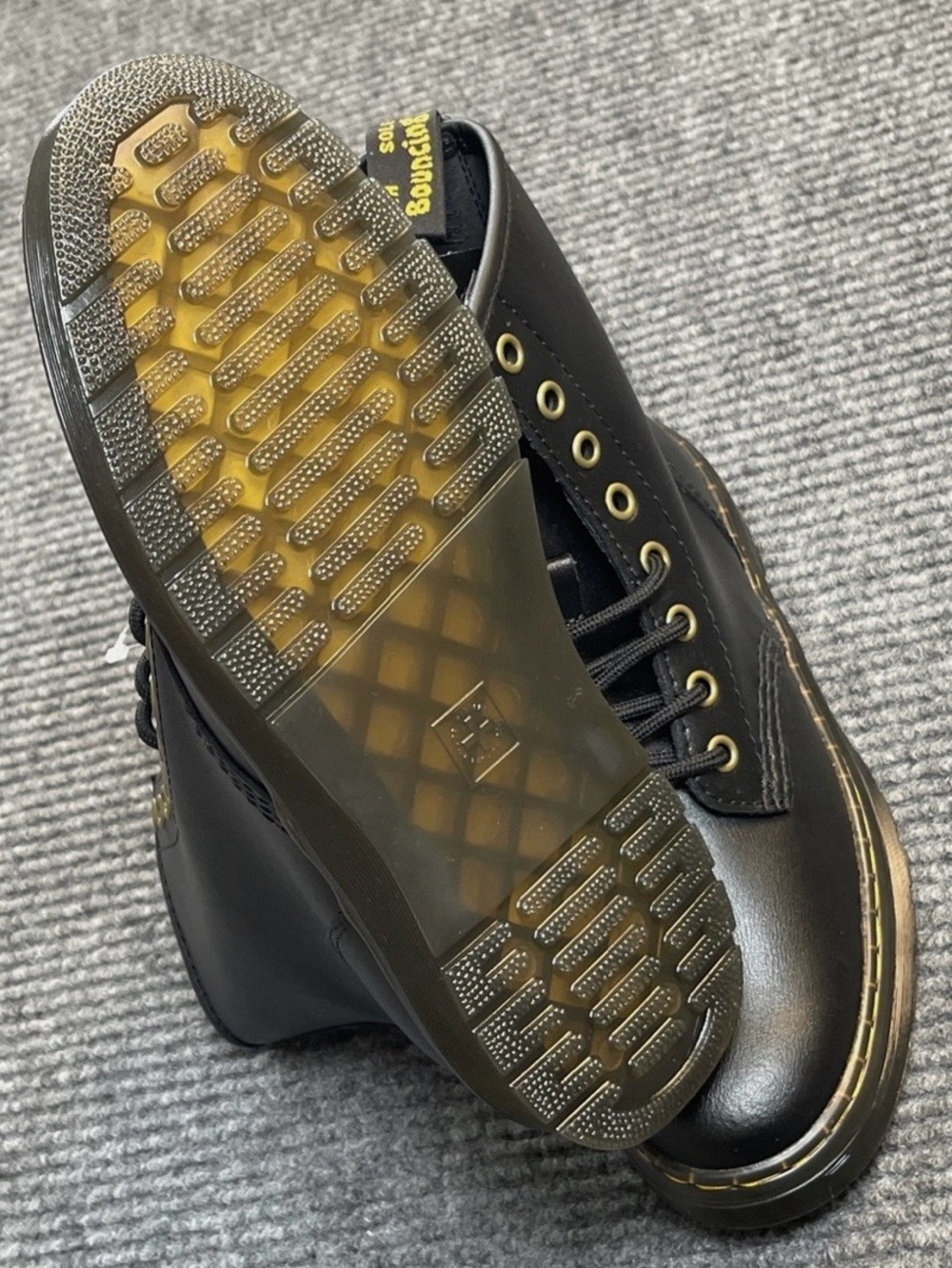 Dr. Martens Zavala Women Size 7 Black Hydro Leather Combat Boots NEW - Picture 9 of 13